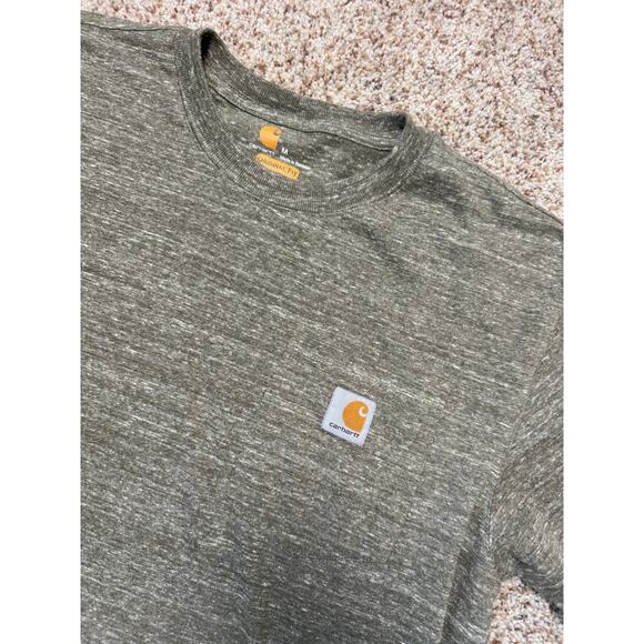 CARHARTT  Men's short sleeve  T-Shirt, Green/Tan, size M, Workwear - Picture 5 of 7